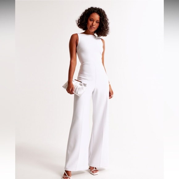 Abercrombie & Fitch Pants - Abercrombie White Jumpsuit | Bridal Event